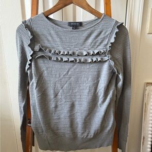Ann Taylor Gray Crew Neck Sweater